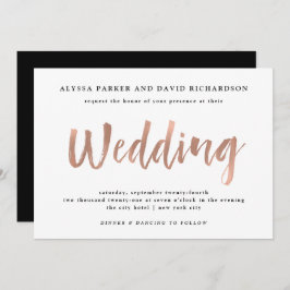ウィッモダンシュ |フェイクバラ結婚金ゴールド 招待状