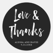 ウィッモダンシュ |白黒結婚の ラウンドシール (正面)