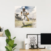 ウィッランニングケット間のプリント- Archival Cricket ポスター (ホームオフィス)