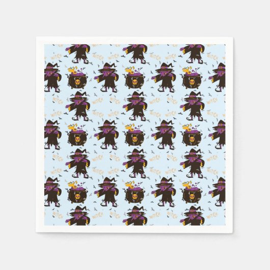 ウィッ不気味チクセハローウィンパーティ スタンダードカクテルナプキン (正面)