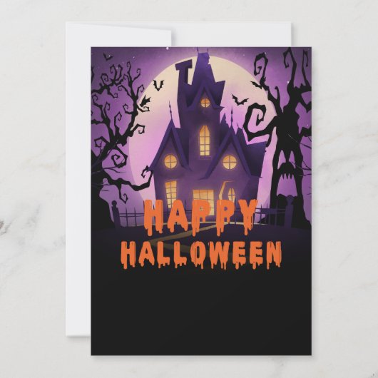 ウィッ不気味チズハ幽霊のよく出るウスハローウィンパーティ 招待状 (裏面)