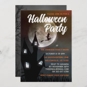 ウィッ不気味チハローウィンパーティ招待状 招待状 (正面/裏面)