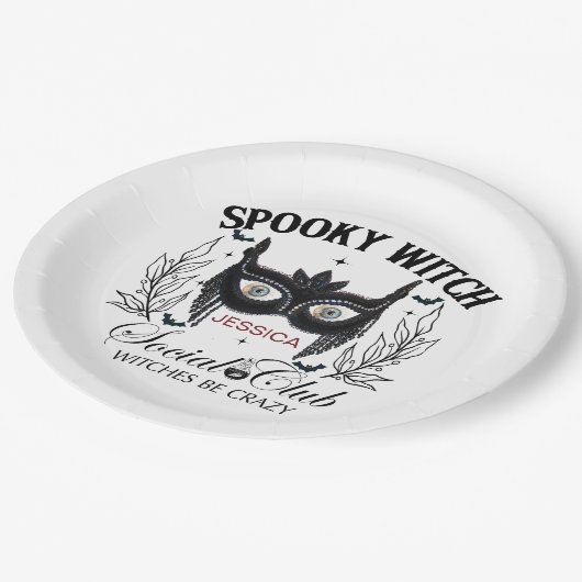 ウィッ不気味チハローウィンパーティ30th誕生日 ペーパープレート (アングル)