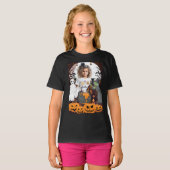 ウィッ不気味チホラーパンプキンハロウィーンヴィンテージ Tシャツ (正面フル)