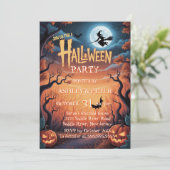 ウィッ不気味チ&フォレ幽霊のよく出るストハローウィンパーティ 招待状 (スタンド正面)