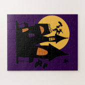 ウィッ幽霊のよく出るチキャッスルパズル – ハ不気味ロウィンおもしろい ジグソーパズル (横)