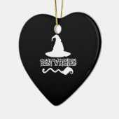 ウィッ最高のチおもしろいウィッチ2021年シャツハロウィーン セラミックオーナメント (左)