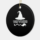 ウィッ最高のチおもしろいウィッチ2021年シャツハロウィーン セラミックオーナメント (左)