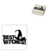 ウィッ最高のチハロウィーンプングリーティングウッドアートスタンプ ラバースタンプ (押印)