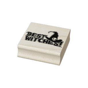 ウィッ最高のチハロウィーンプングリーティングウッドアートスタンプ ラバースタンプ