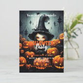 ウィッ素朴チこうもりカボチャハローウィンパーティ 招待状 (スタンド正面)