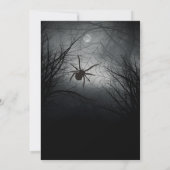 ウィッ飛んでいるチ幽霊のよく出るハローウィンパーティ招待状 招待状 (裏面)