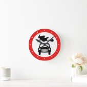 ウィッ飛んでいるチ道路標識時計 ラウンド壁時計 (ホーム)