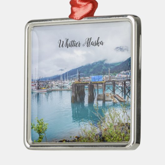 ウィティエアラスカハーバープレミアムスクエアオーナメント メタルオーナメント (左)