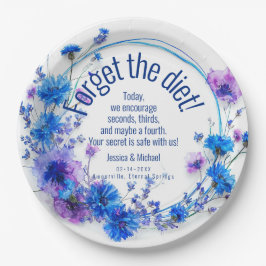 💍ウィティコーンフラワーズアンドラベンダーエレガンス ペーパープレート