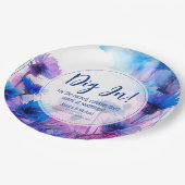 💍ウィティコーンフラワーズアンドラベンダーエレガンス ペーパープレート (アングル)
