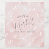 ウィティバレンタインデーのワインギフト ワインラベル (シングルラベル)