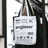 ウィティバーコードエンジニア定義エンジニアリングギフト トートバッグ