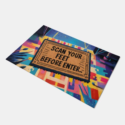 ウィティフットマークバーコードの書式 ドアマット (アングル)