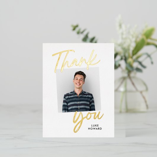 ウィティ自信フォイルありがとうはがき 箔シーズンポストカード (立ち正面)