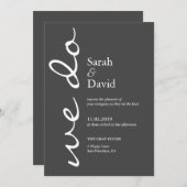 ウィドゥシンプルエレガンス結婚式招待状 招待状 (正面/裏面)