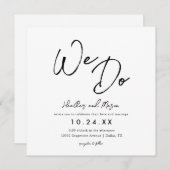 ウィドゥシンプルスクエア結婚式招待状 セーブザデート (正面/裏面)