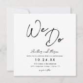 ウィドゥシンプルスクエア結婚式招待状 セーブザデート (正面)