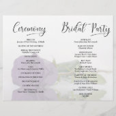 ウィドゥモダンアメジストパープルバラ結婚式 プログラム (裏面)