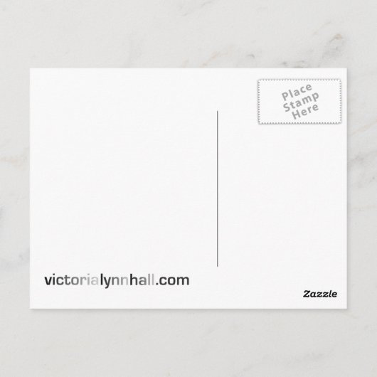 ウィドウ・スキマー・ドラゴンフライ・ブラック&ホワイト写真 ポストカード (裏面)