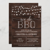 ウィドバーベキュー婚約パーティ招待状 招待状 (正面/裏面)