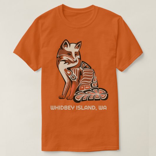 ウィドビーアイランドワシントン先住民アメリカントライバルF Tシャツ (デザイン正面)