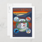 ウィドビー島，ワシントン風光明媚な旅行ポスター ポストカード (正面/裏面)