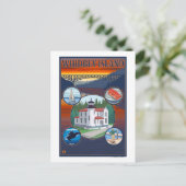 ウィドビー島，ワシントン風光明媚な旅行ポスター ポストカード (スタンド正面)