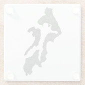 ウィドベイ島アイランド郡地図デザイン ガラスコースター (裏面)