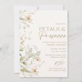 ウィドルフラワー花びらプロセッコブライダルシャワーパーティー 招待状 (正面)