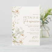 ウィドルフラワー花びらプロセッコブライダルシャワーパーティー 招待状 (スタンド正面)