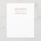 ウィドー結婚式招待状 (裏面)