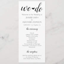 ウィドー結婚式 プログラム