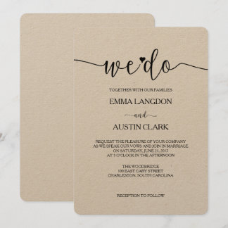 ウィド結婚式招待状クラフト 招待状