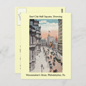 ウィナマカーを含むフィラデルフィアのペンシルバニアビュー ポストカード (正面/裏面)