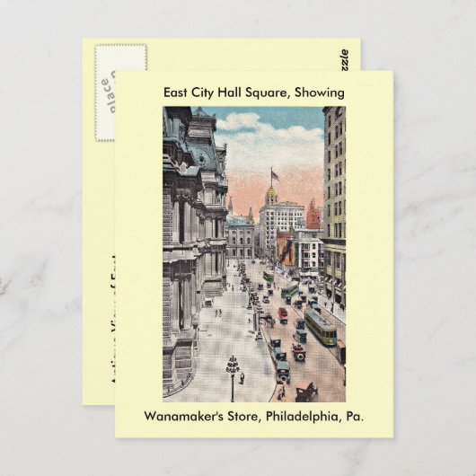 ウィナマカーを含むフィラデルフィアのペンシルバニアビュー ポストカード (正面/裏面)