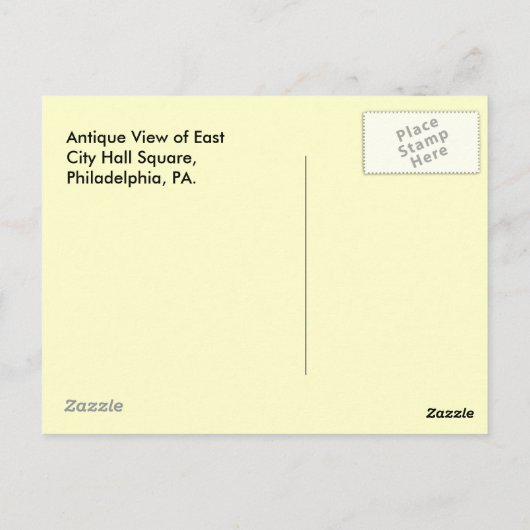 ウィナマカーを含むフィラデルフィアのペンシルバニアビュー ポストカード (裏面)