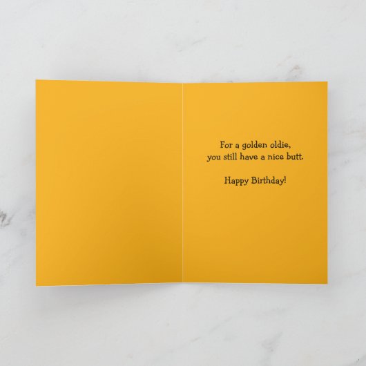 ウィナーおもしろいスニッフィングゴールデンレティエバー誕生日 カード (内部)