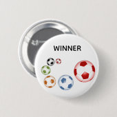 ウィナーのサッカーボール 缶バッジ (正面&裏面)