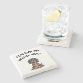 ウィナーのピースを見つけるダッおもしろいシュントのギフト ストーンコースター (横)