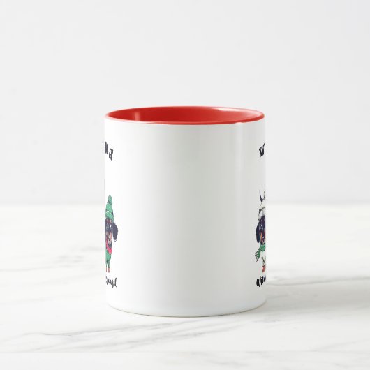 ウィナーワンダーランドダックスシャントドキシークリスマスコーヒー マグカップ (中央)