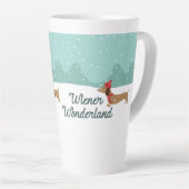 ウィナーワンダーランドダックスシャンドギフトドキシーパパママ カフェラテマグ (右アングル)
