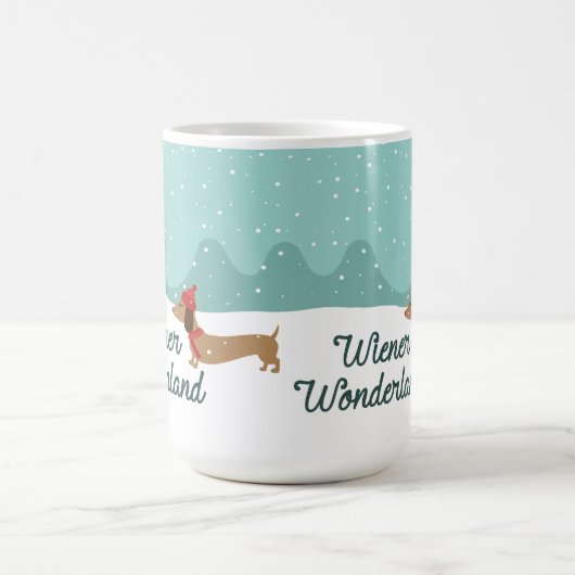 ウィナーワンダーランドダックスシャンドギフトドキシーパパママ コーヒーマグカップ (中央)