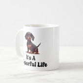 ウィナー犬の女性 – それはウィエナフルな生活である コーヒーマグカップ (正面左)