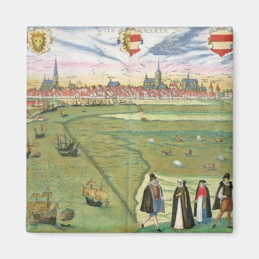 ウィニスの地図，「シビタテス・オルビス・テララム」より マグネット (正面)